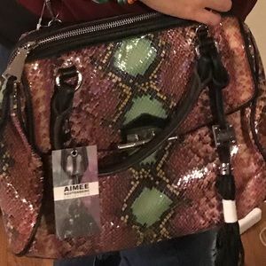 Aimee Kestenberg snake skin purse